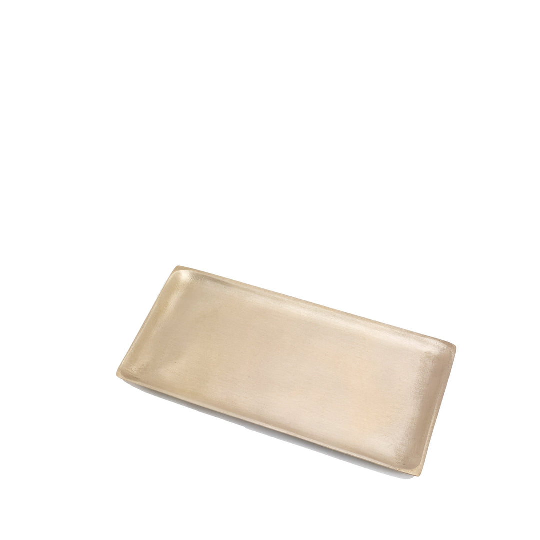 Assiette à bougie rectangulaire laiton mat 10 x 7 cm Nr 11