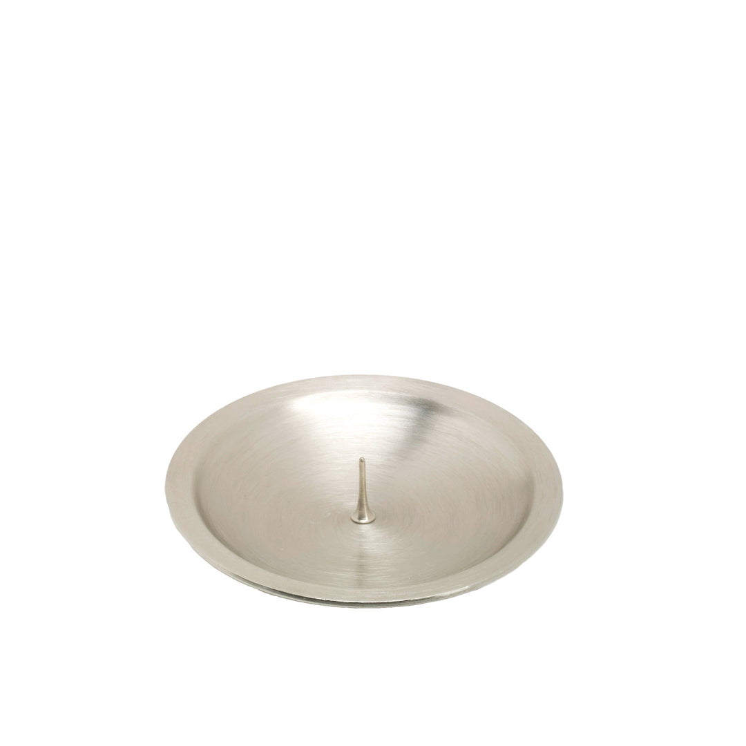 Assiette à bougie Laiton mat nickelé Ø 10 cm N° 20