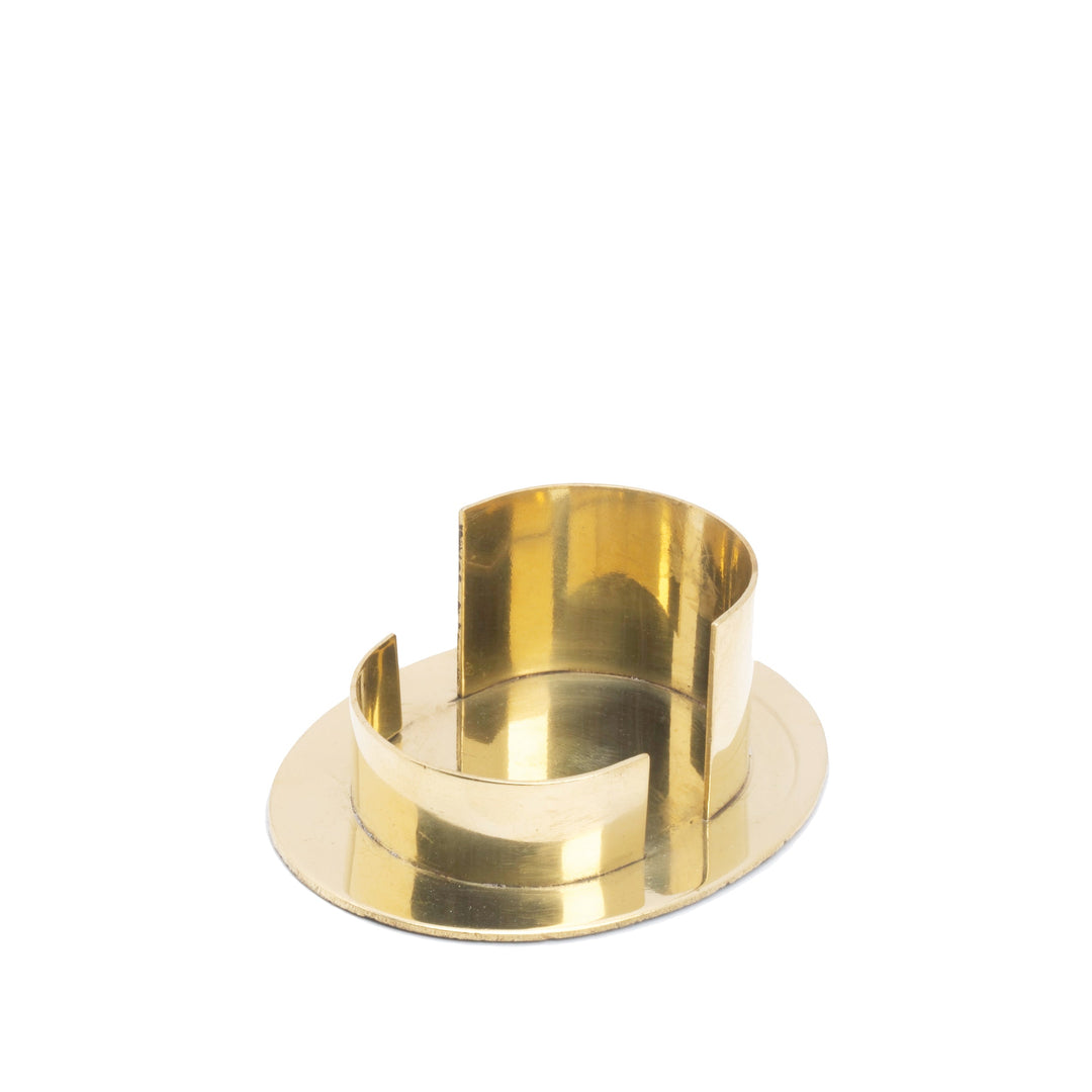 Bougeoir ovale en laiton poli 7x5 cm n°20