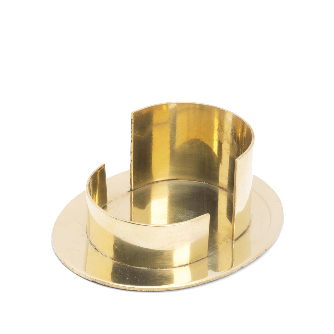 Ovaler Kerzenhalter aus poliertem Messing 9x5 cm Nr. 20