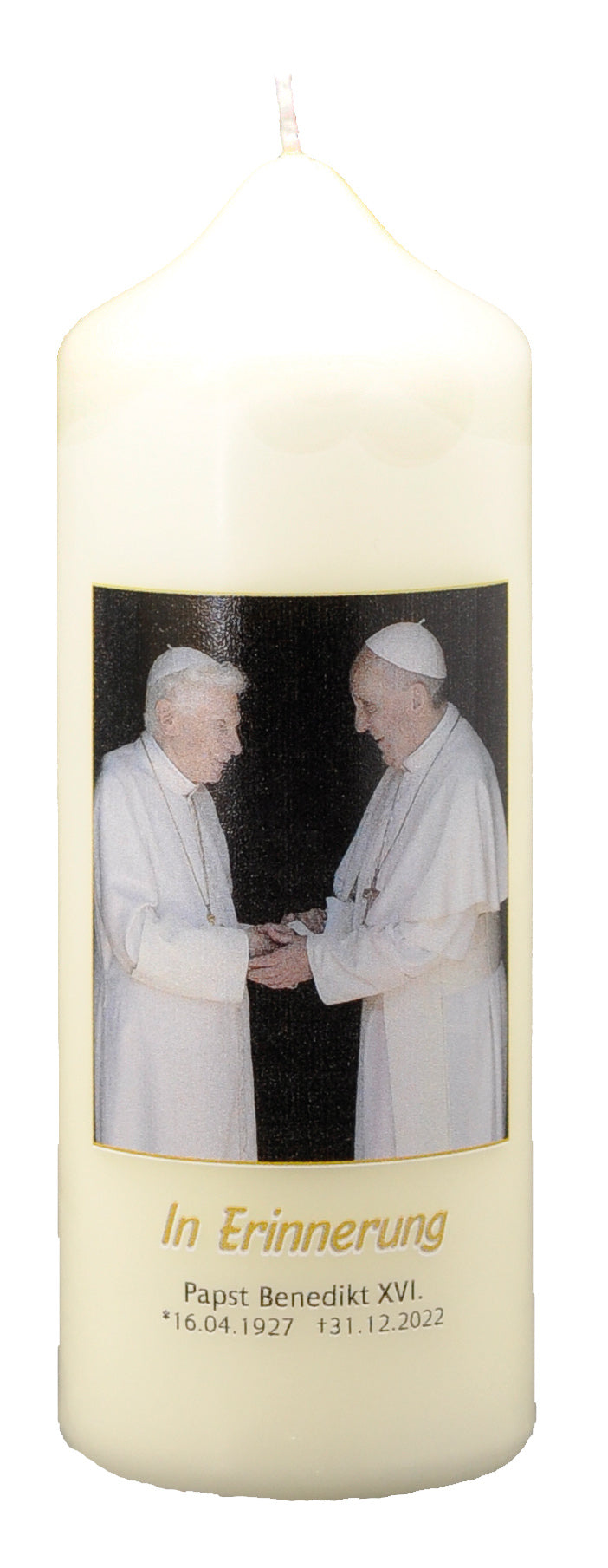 Fotokerze von Papst Benedikt XVI. Fotokerze 165x60 mm PB 09