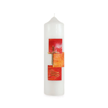 Bougie de baptême décorée à la main T 04 en 2 tailles