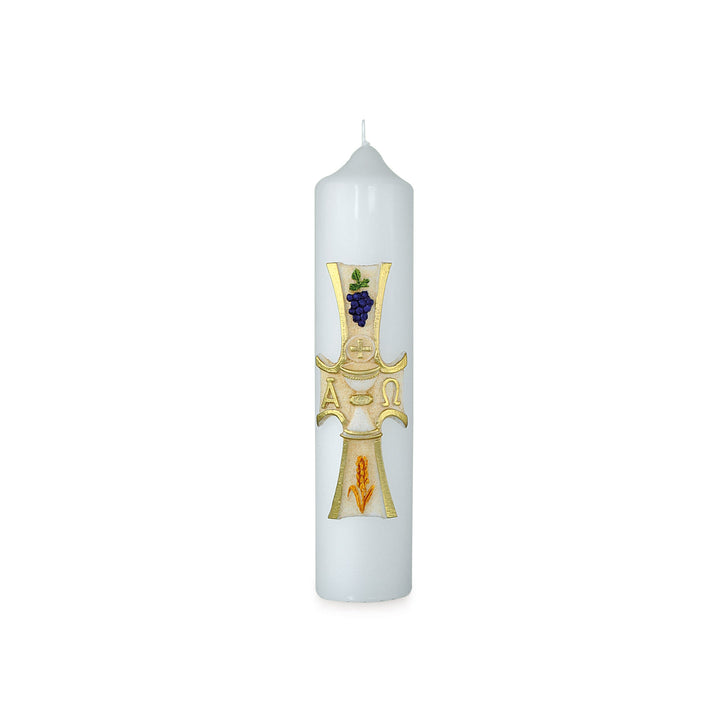 Bougie de communion décorée à la main K 40 en 2 tailles