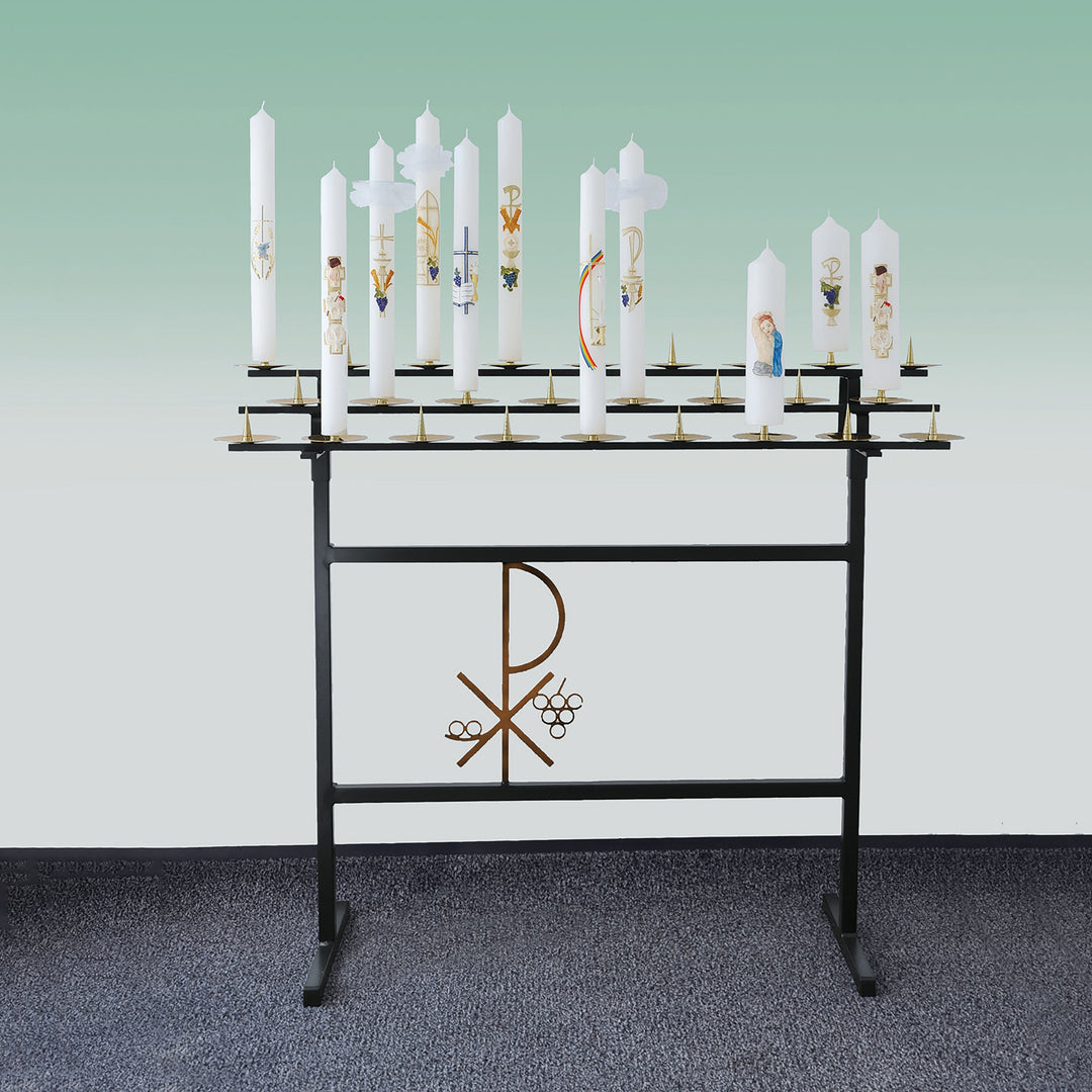 Table à bougies de communion pour 17 bougies