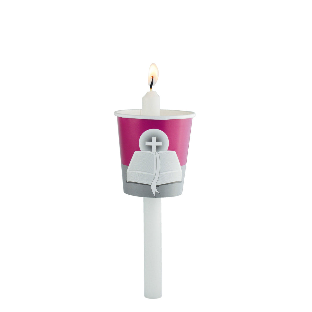 Bedruckter Windschutz aus Pappe für Kerzen Ø 8-16 mm