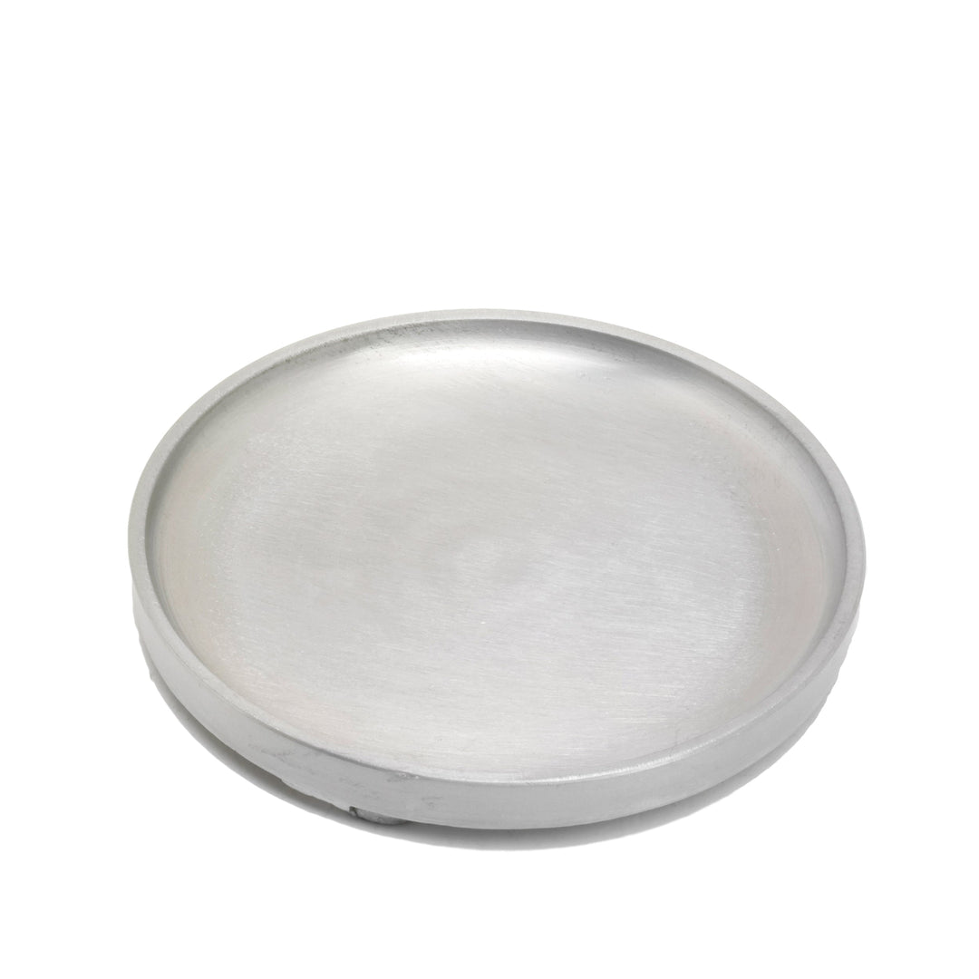 Assiette à bougie ronde aluminium mat Ø 12 cm n° 4